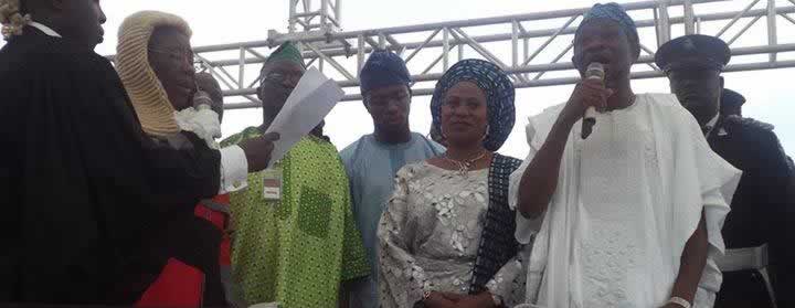 OSUN STATE CHIEF JUDGE SWEARS IN AREGBESOLA FOR ANOTHER TERM IN OFFICE