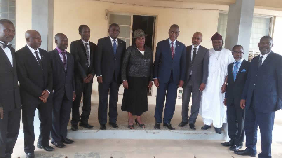 CHIEF JUDGE, WITH NBA PRESIDENT, ABUBAKAR MAHMUD, DURING A COURTESY VISIT, LAST THURSDAY.
